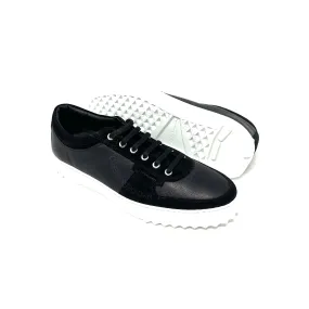 Ferragamo Scuby 5 Black Sneakers running - posture