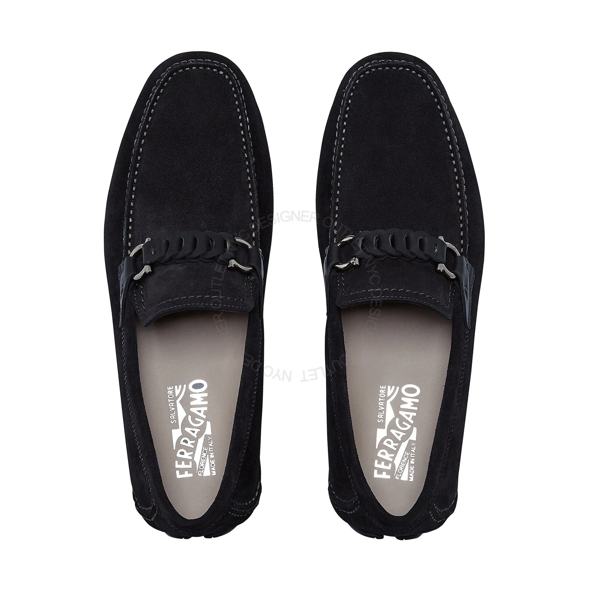 Ferragamo Stuart Drivers Arch Support Shoes Animal Touch