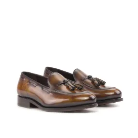 Fire Patina Tassel Loafers Patina Effect