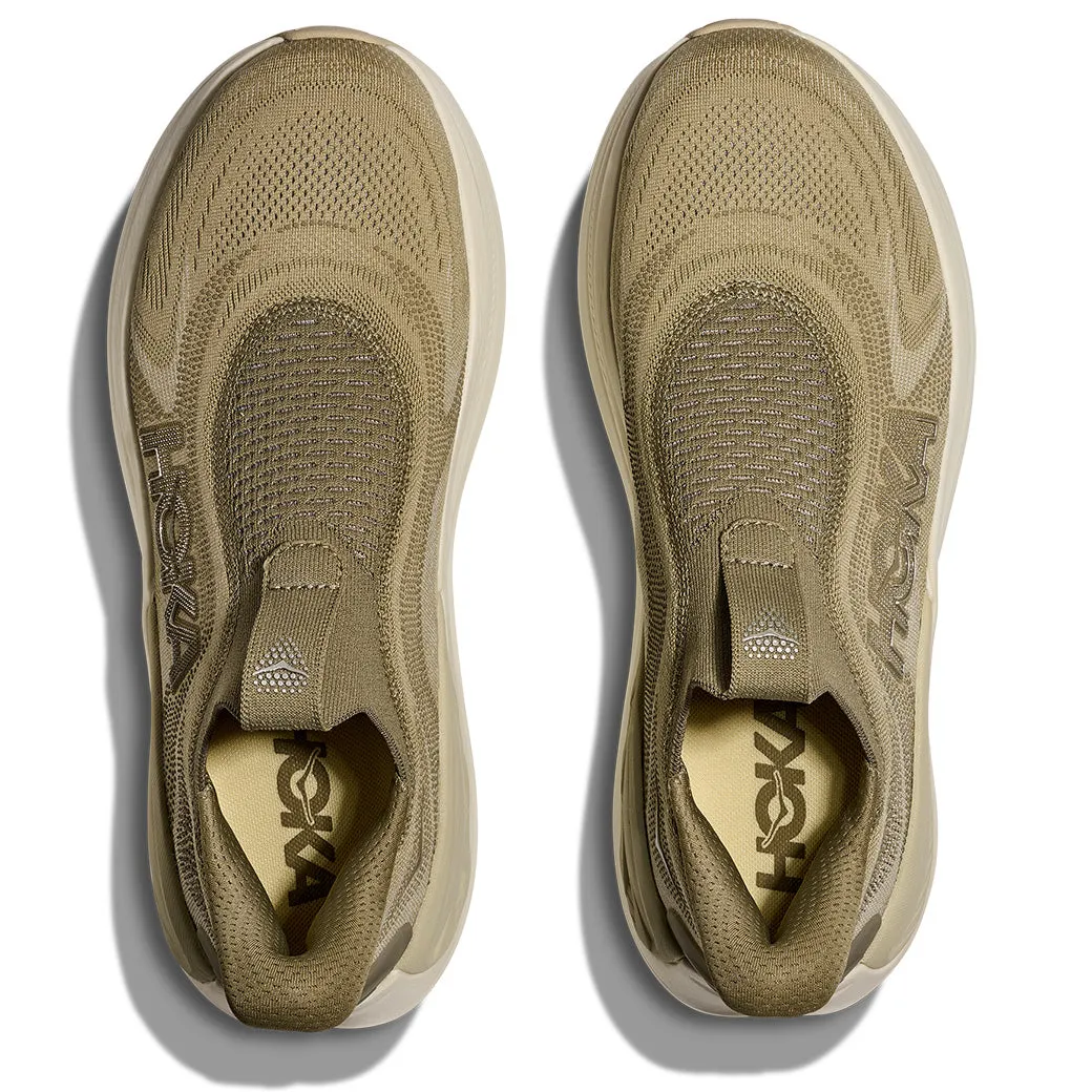 Fitted touch Comfortable Sole Mens Hoka Skyward Laceless in Grassland/Mushroom