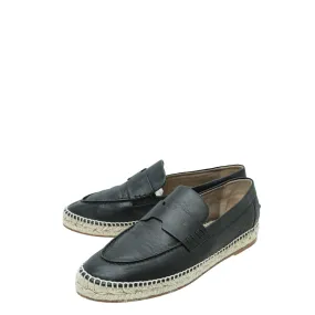 Quick Drying Work Commute Hermes Noir Trip Goatskin Espadrille 39