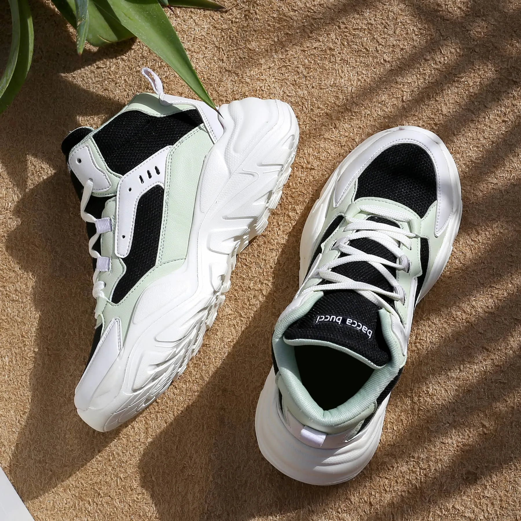 Bacca Bucci NYRA Mid-top Platform Fashion Sneakers For Women | StreetWear Chunky Sneakers EVA - midsole - comfort - cushion shoes