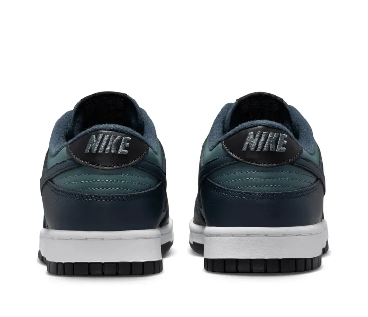 Men's Nike Dunk Low Retro (Armory Navy) running with a flexible outsole SupportiveMidfoot