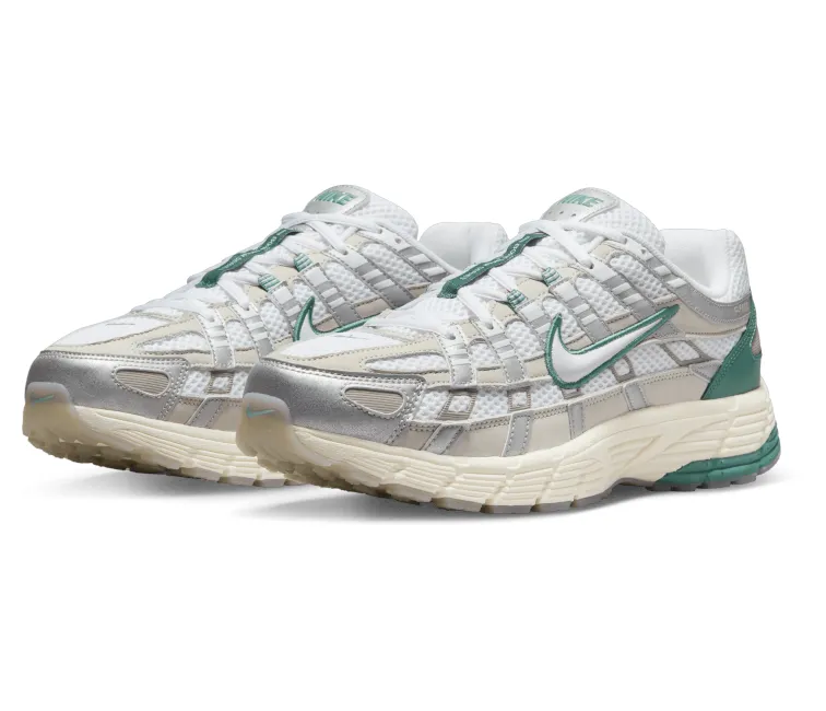 Men??s Nike P-6000 (White/Emerald) recreational running female athlete shoes