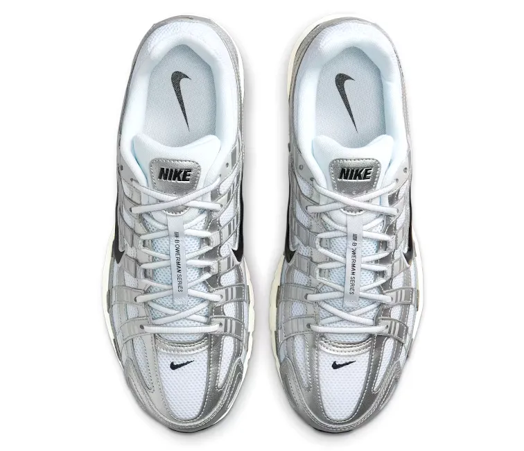 Men??s Nike P-6000 (Metallic Silver/Black) pattern - printed shoes foam running shoes