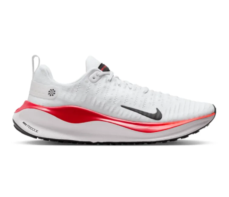 Men??s Nike React Infinity Run 4 (White/Red) Striped tear - resistant - fabric - strength shoes