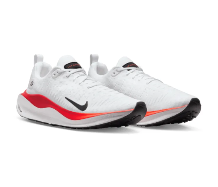 Men??s Nike React Infinity Run 4 (White/Red) Slip Resistant Sole