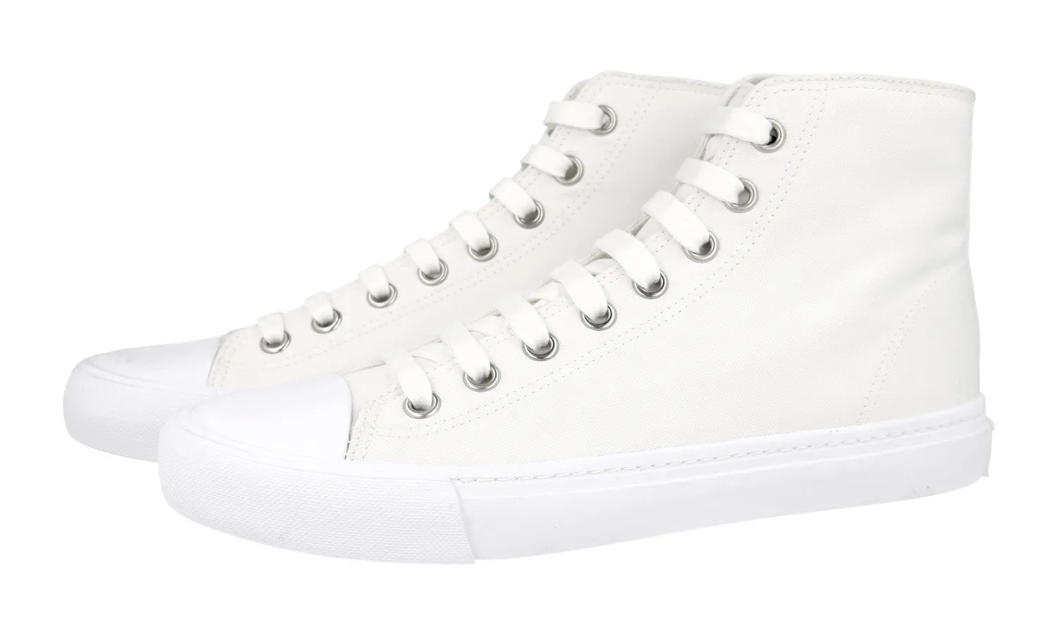 Prada Men's White High-Top Sneaker 4T3557 Fashionable