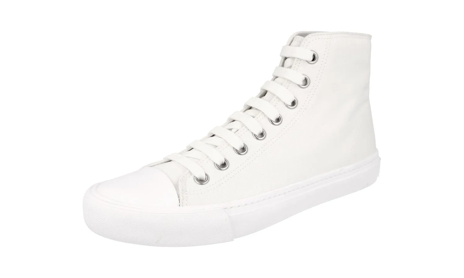 Prada Men's White High-Top Sneaker 4T3557 Active Movement