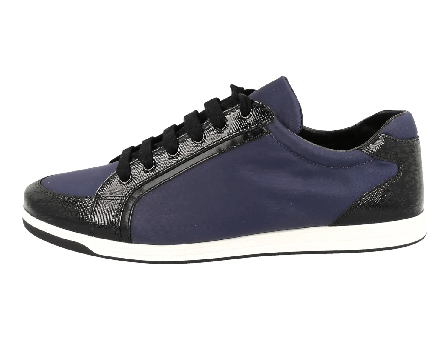 Clean Finish Stable Grip Prada Women's Blue Saffiano Leather Sneaker 3E5892