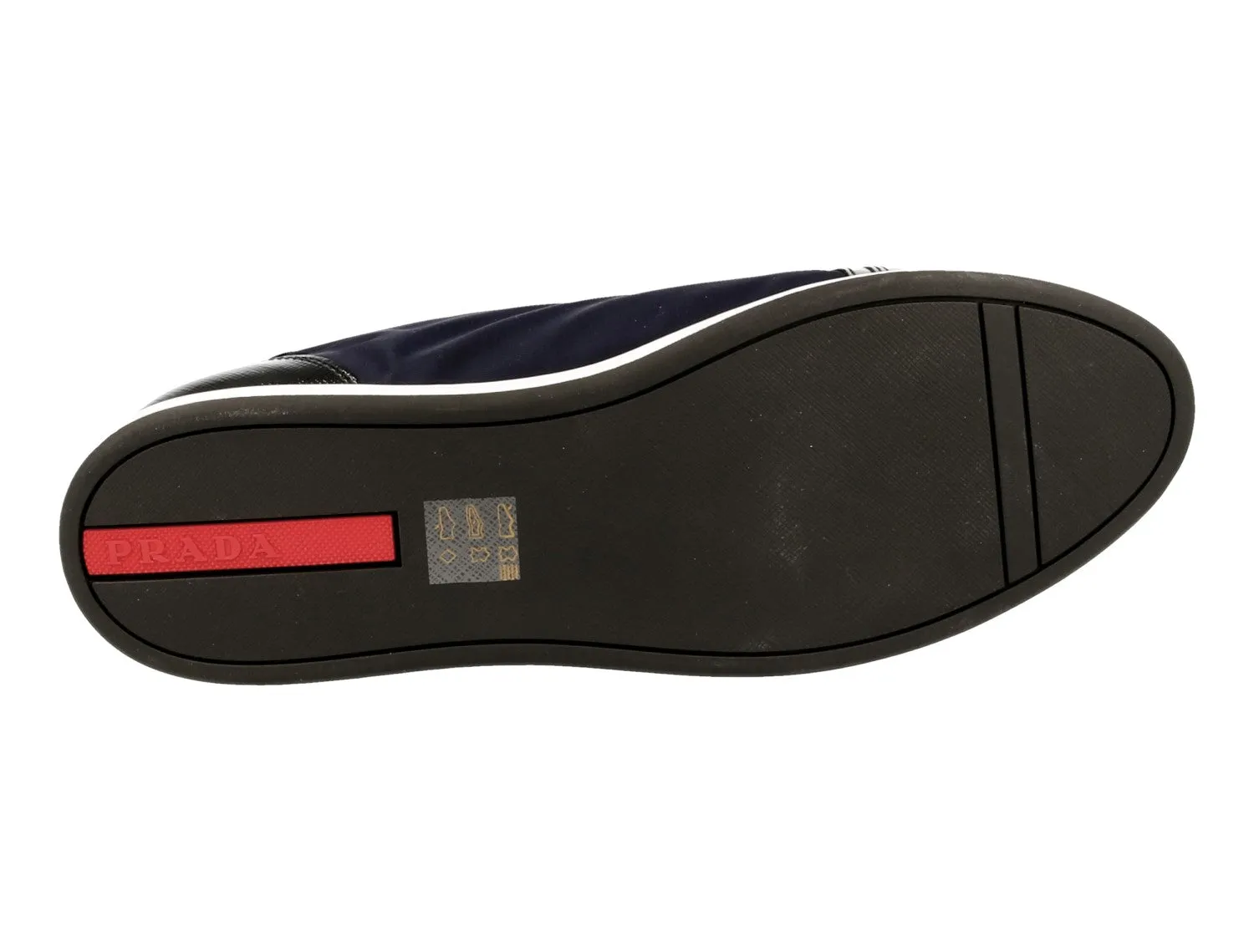 Prada Women's Blue Saffiano Leather Sneaker 3E5892 Abrasion Shield Technology