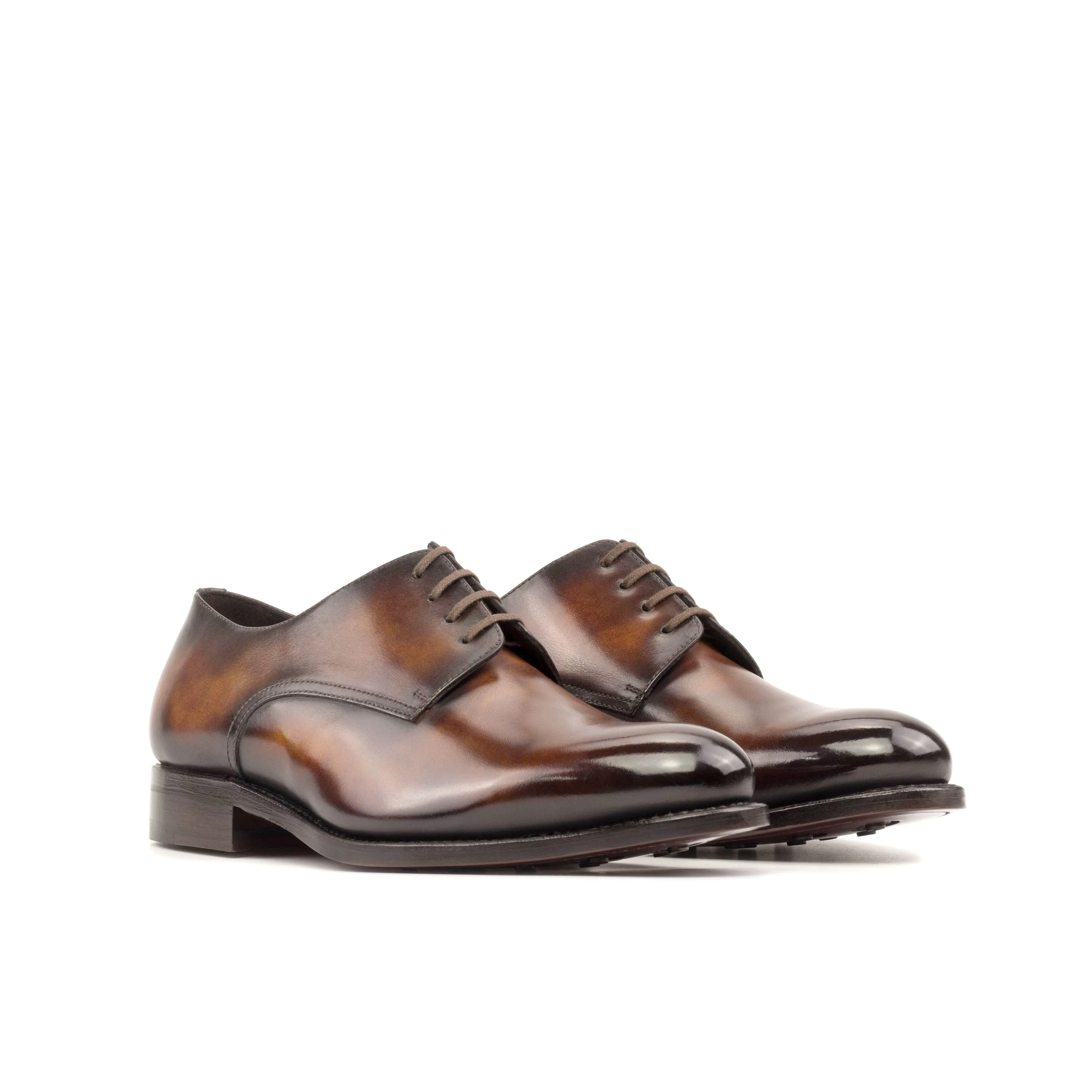 understated look Fire Patina Leather Derby Shoes