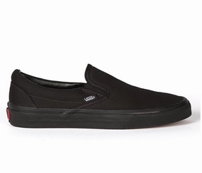 night running footwear Adjustable lacing Vans Classic Slip-On (Black/Black)