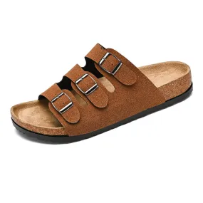 Ezrah Suede Buckle Sandals Freedom Step