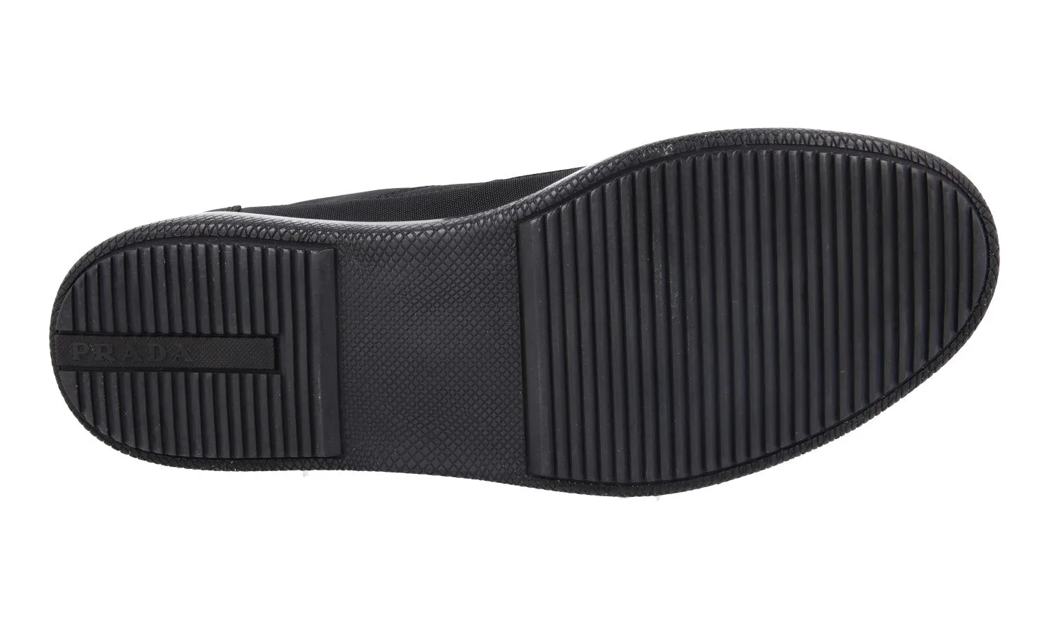 Prada Men's Black High-Top Sneaker 2TG175 Slip-resistant look Lace Up Style