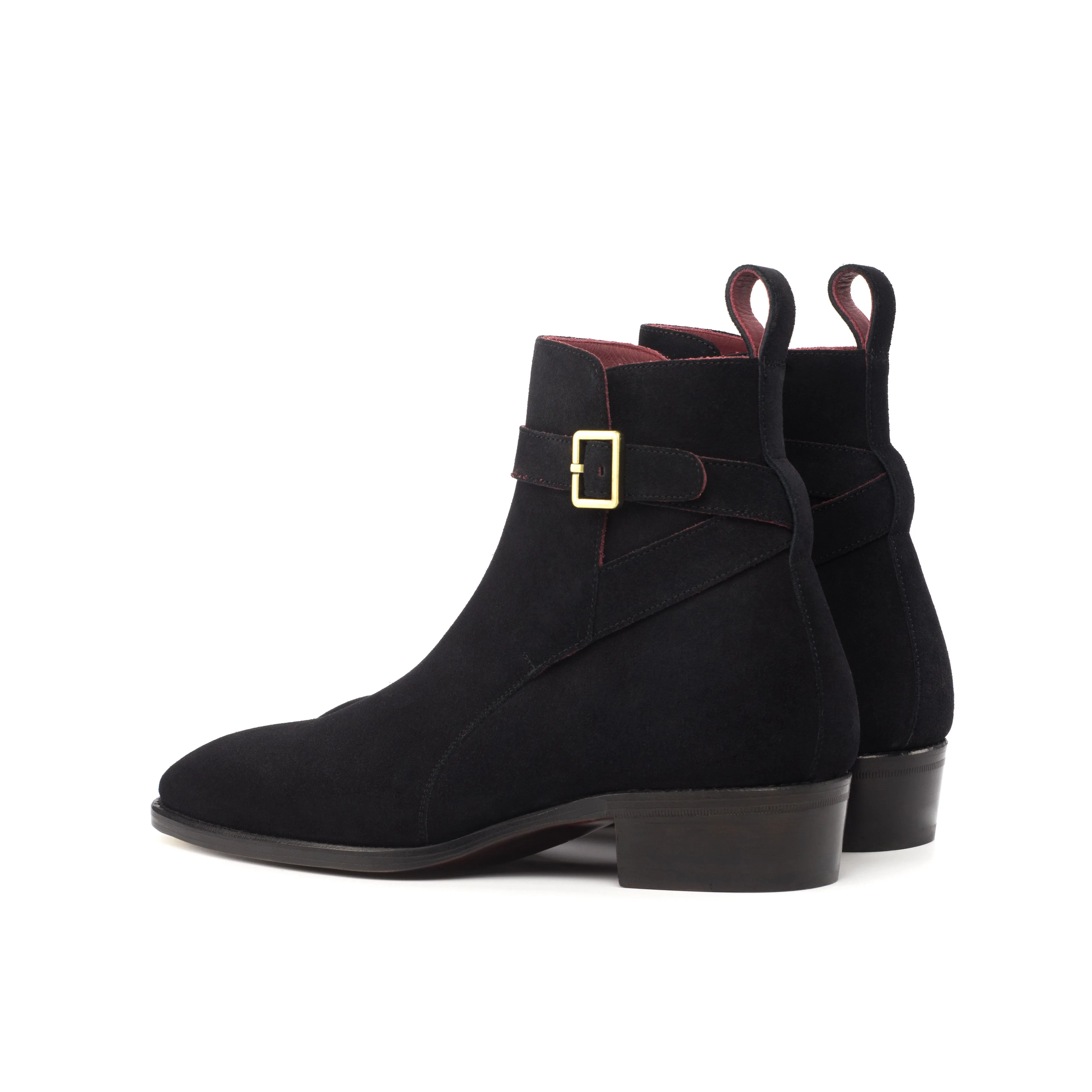 Refined Detail Black Suede Jodhpur Boots