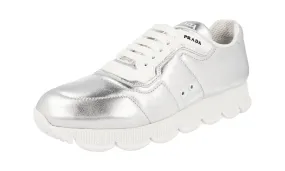 Layered sole Prada Women's Silver Leather Sneaker 1E946L