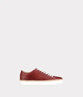 Tensile Heel Pull Tab Double L Lace Up Sneaker :: Red