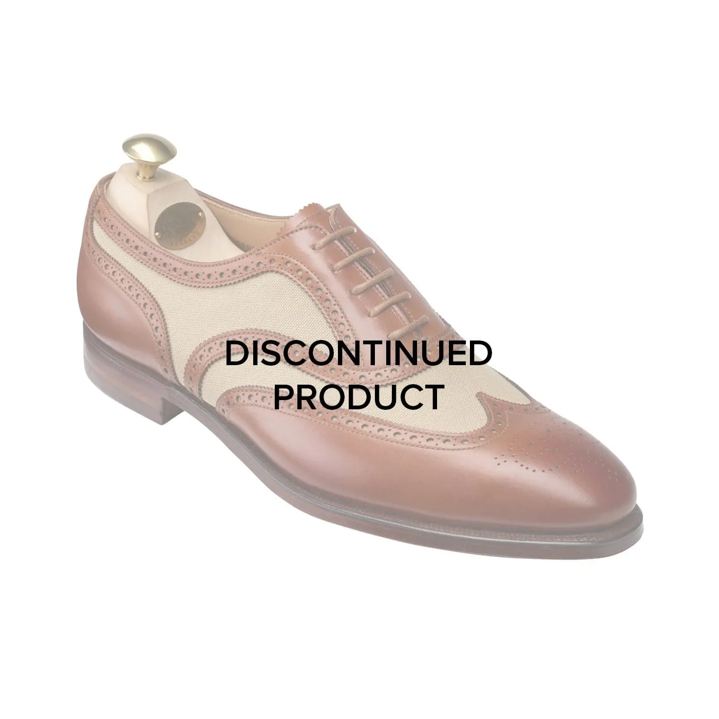 Gerrard 4 Mahogany Calf & Stone Canvas Elegant Office Shoes