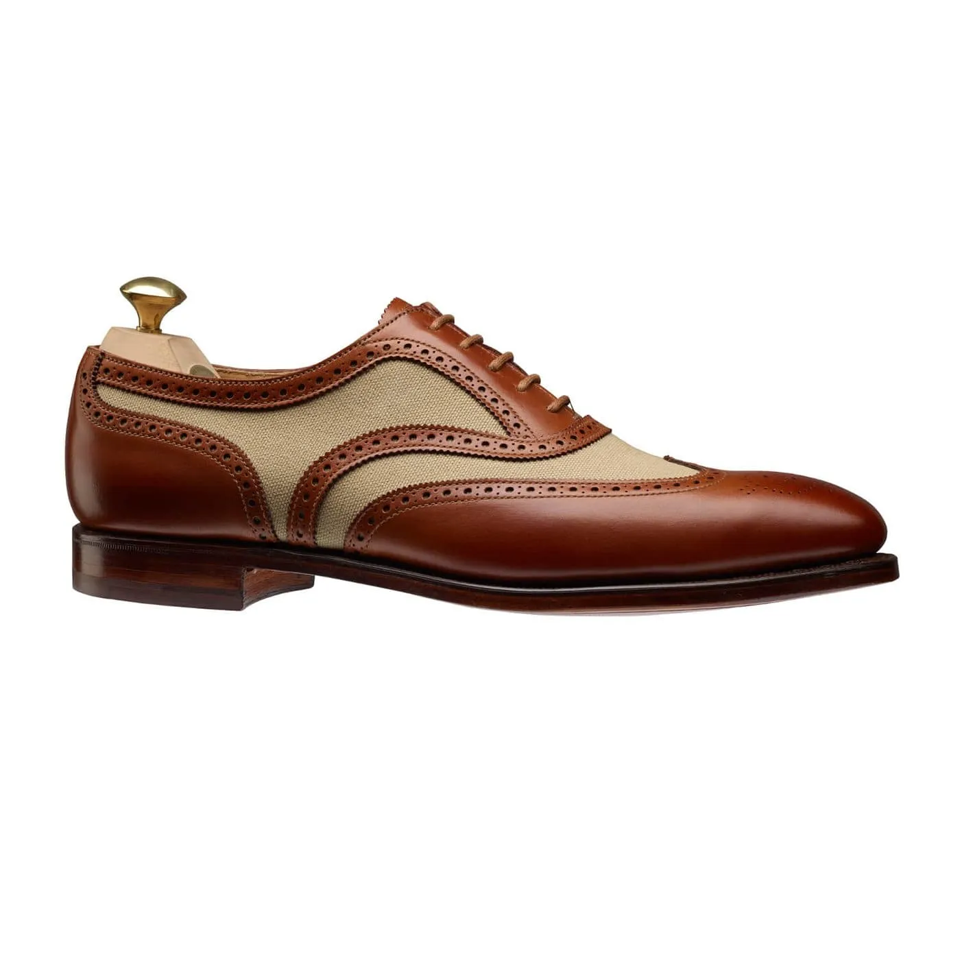Gerrard 4 Mahogany Calf & Stone Canvas Casual Formal