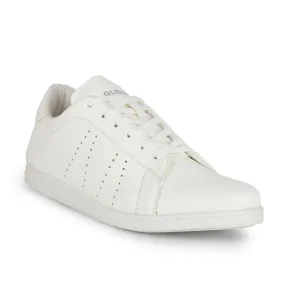 Gliders Casual White Lacing Sneakers For Men ANDERSON By Liberty Ergonomic form toe - box roomy shoes