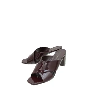 Easy to Wear Foot Stability YSL Burgundy Loulou Criss Cross Sandals 39