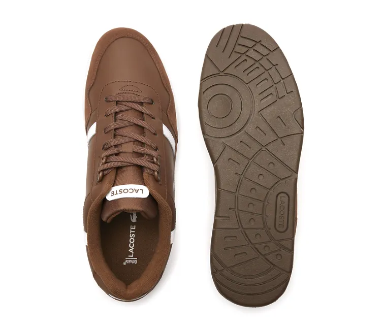 Men's Lacoste T-Clip 223 6 (Dark Brown) SleekDesign running in sunny tracks shoes