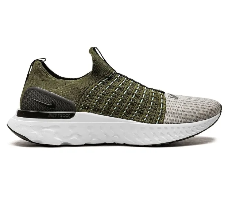 Men's Nike React Phantom Run FK 2 (Rough Green) mid - top footwear mesh ventilation