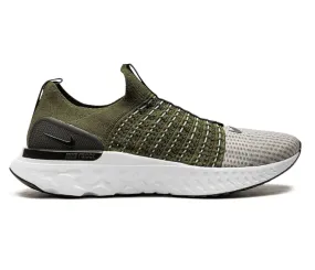 Men's Nike React Phantom Run FK 2 (Rough Green) mid - top footwear mesh ventilation