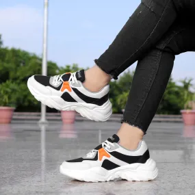 Textured Bacca Bucci MARINE Low-top Platform Fashion Sneakers For Women | StreetWear Chunky Sneakers