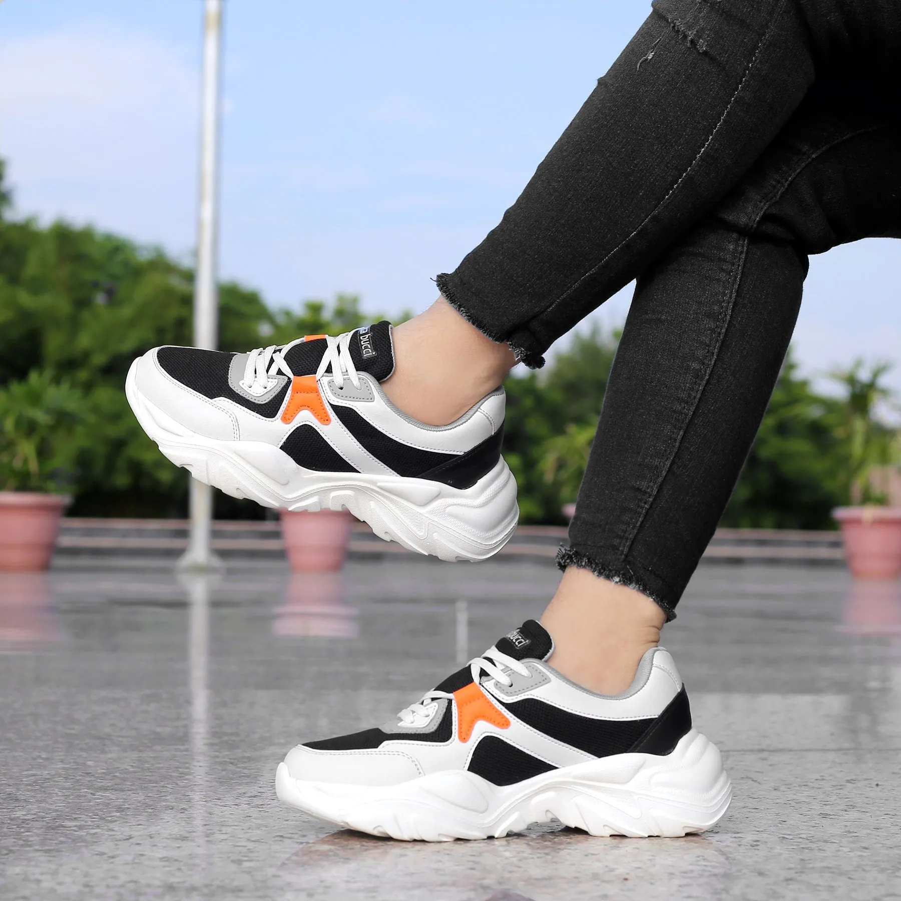 Bacca Bucci MARINE Low-top Platform Fashion Sneakers For Women | StreetWear Chunky Sneakers Sunny Weather Running Shock dispersion