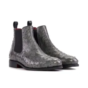 Grey Ostrich Chelsea Boots Effort Mode City Event