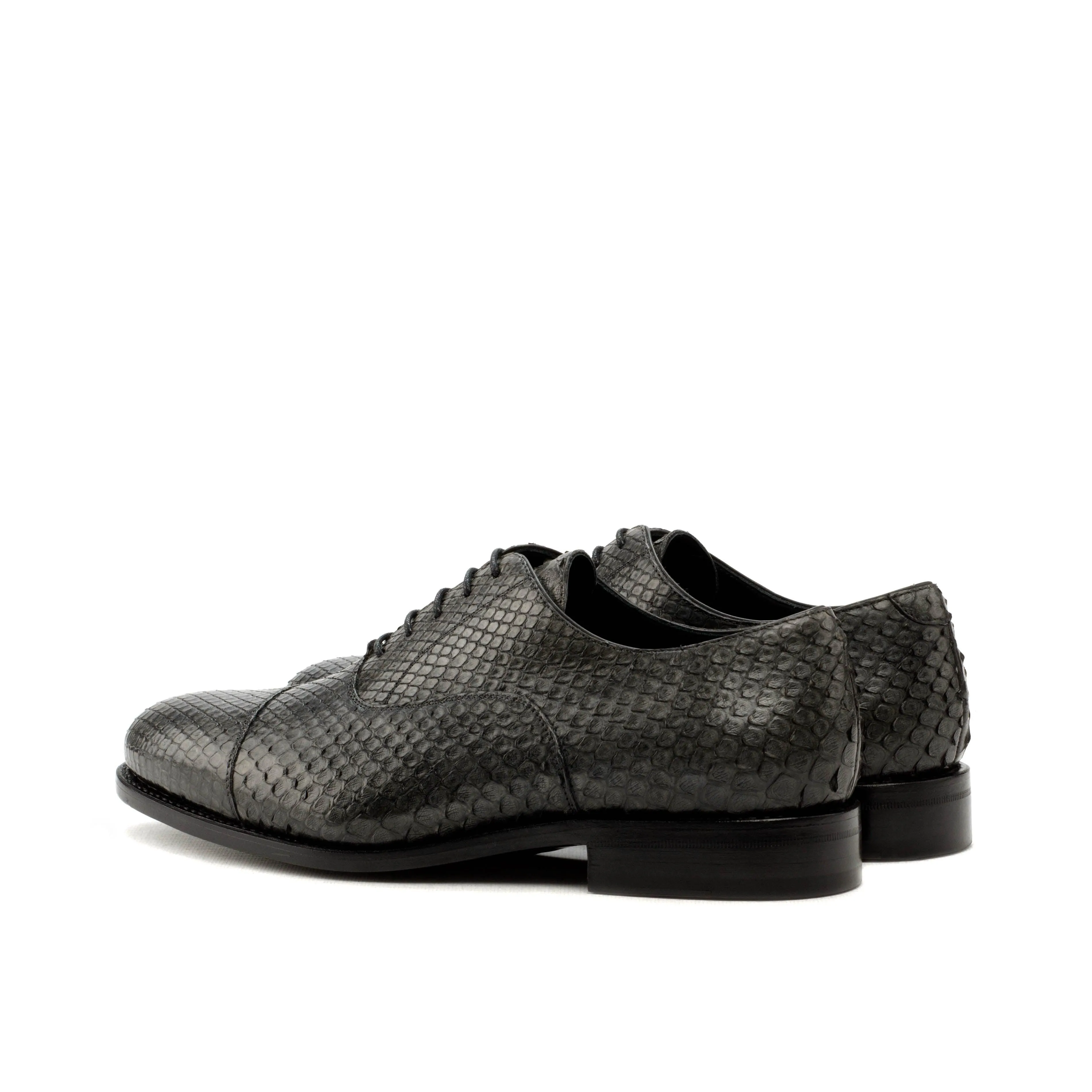 Grey Python Oxford Shoes Clean Edge Lift Help