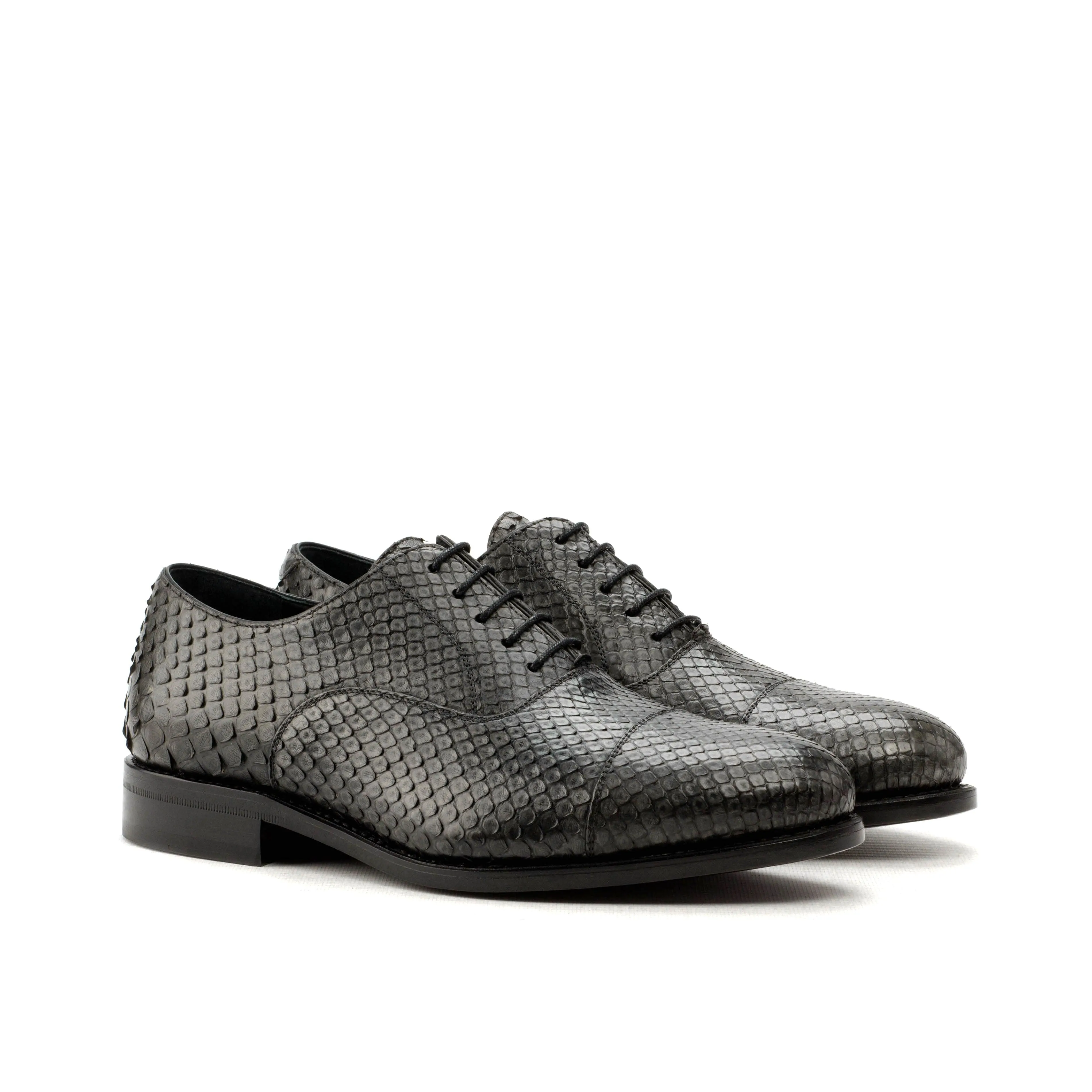 Grey Python Oxford Shoes Reliable Choice Fine Work