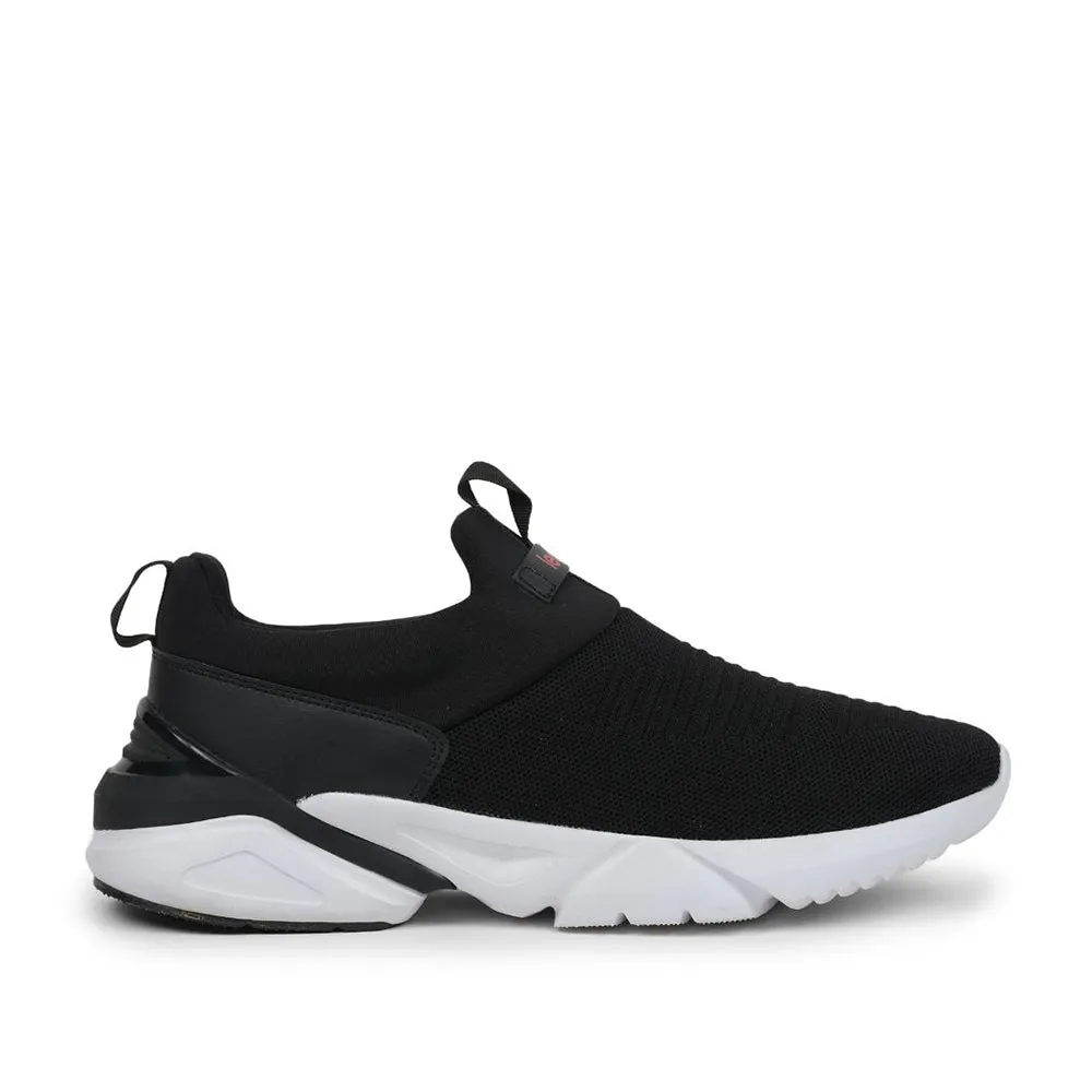 Leap7x Non-Lacing Black Casual Slip-on Shoes For Men BRISK-01 By Liberty Minimalist Design Decoupled Heel Construction