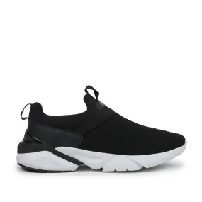Leap7x Non-Lacing Black Casual Slip-on Shoes For Men BRISK-01 By Liberty Minimalist Design Decoupled Heel Construction