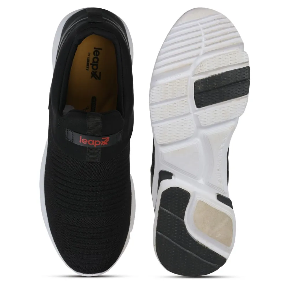 Neutral Motion Control Leap7x Non-Lacing Black Casual Slip-on Shoes For Men BRISK-01 By Liberty