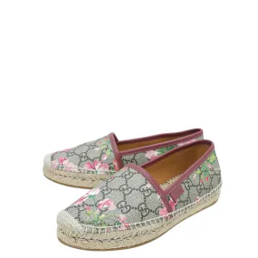 School Go Gucci Bicolor GG Supreme Blooms Print Espadrille 34