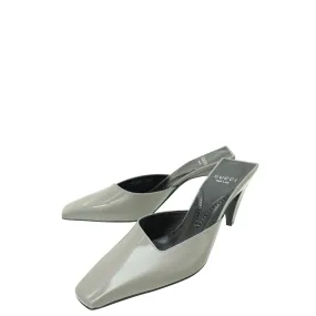 Gucci Dusty Grey Interlocking G Mules 37 Heavy Stride