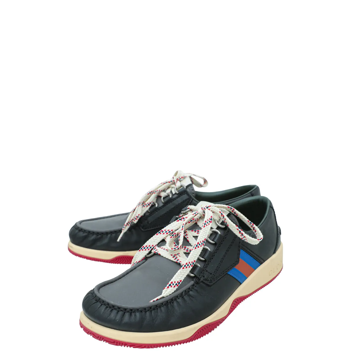Urban Explorer Gucci Multicolor Agrado Web Deck Shoes 10