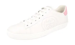 Gucci Women's White Leather Sneaker ace so Shallow Footprint