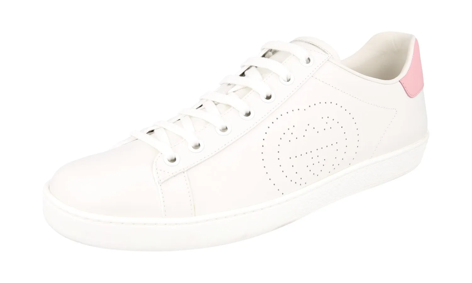 Gucci Women's White Leather Sneaker ace so Shallow Footprint