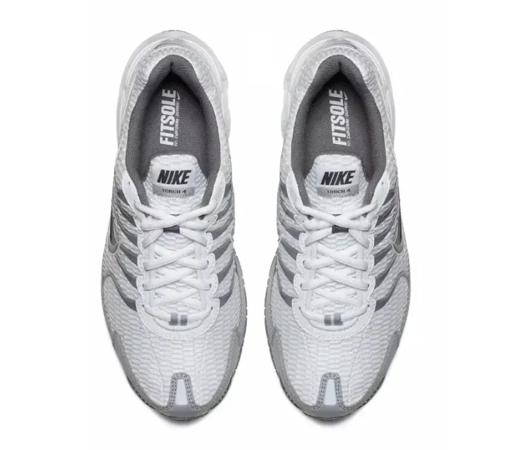 adjustable shoe fit Men??s Nike Air Max Torch 4 (White/Wolf Grey)