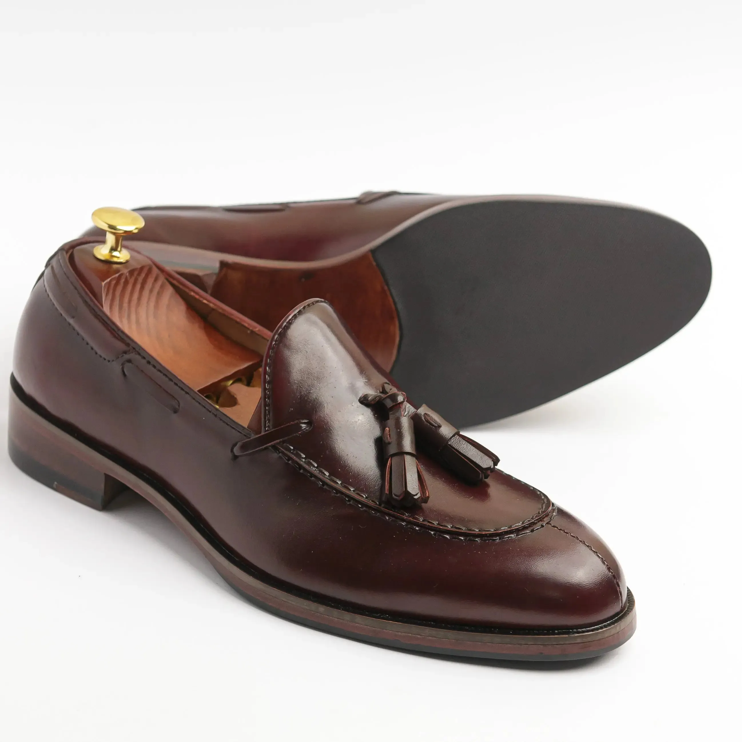 Hampton - Burgundy Classic Loafers