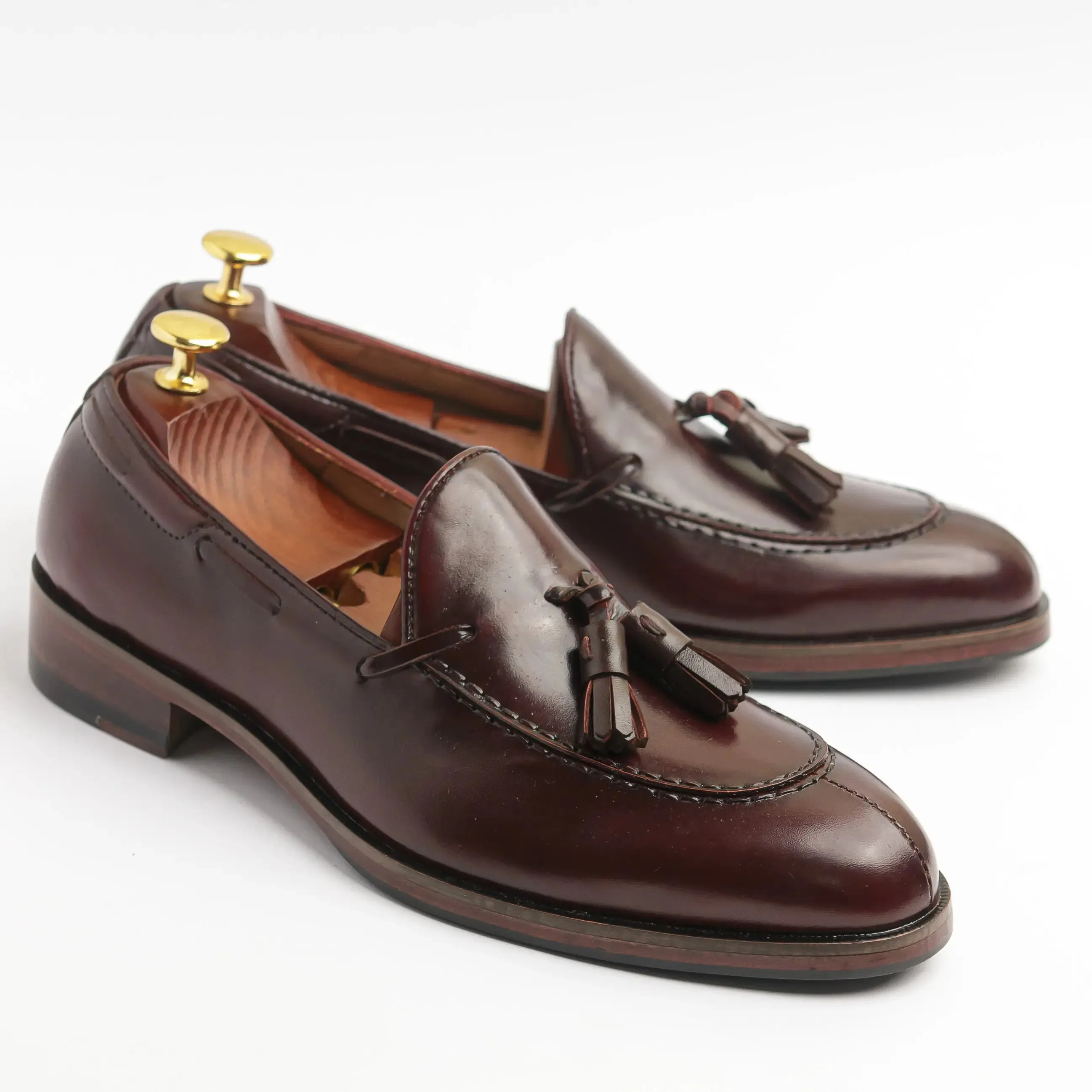 Hampton - Burgundy Ivory Oxfords