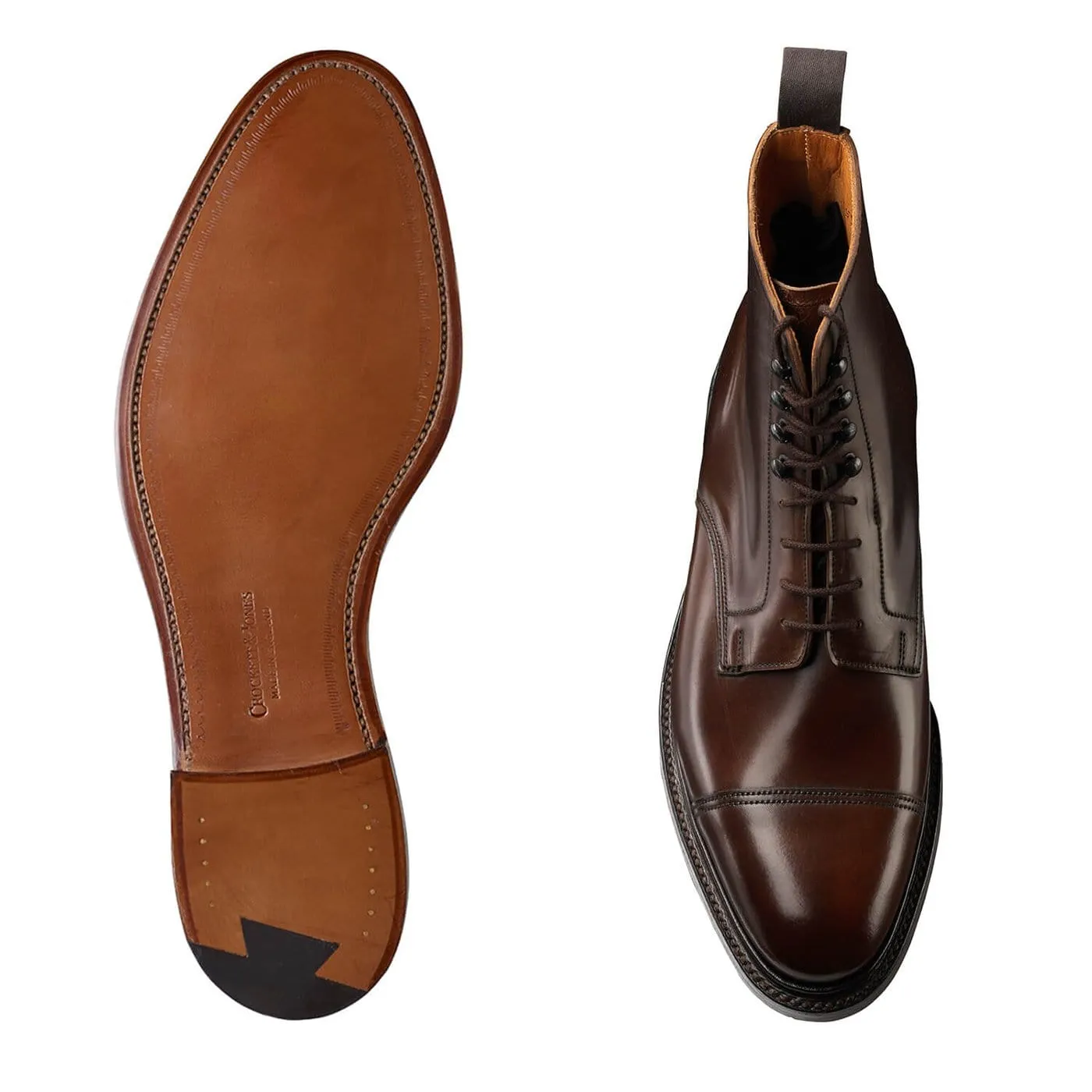 Slim Edge Harlech Dark Brown Cordovan Long Wear Smart Leather Lace-ups