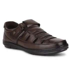 Healers Brown Casual Sandal For Men ERL-19 By Liberty Active Summer Footwear Soft Hug