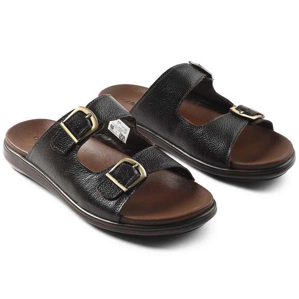 Healers Brown Casual Sandal For Men MDL-11E By Liberty Retro Vibe