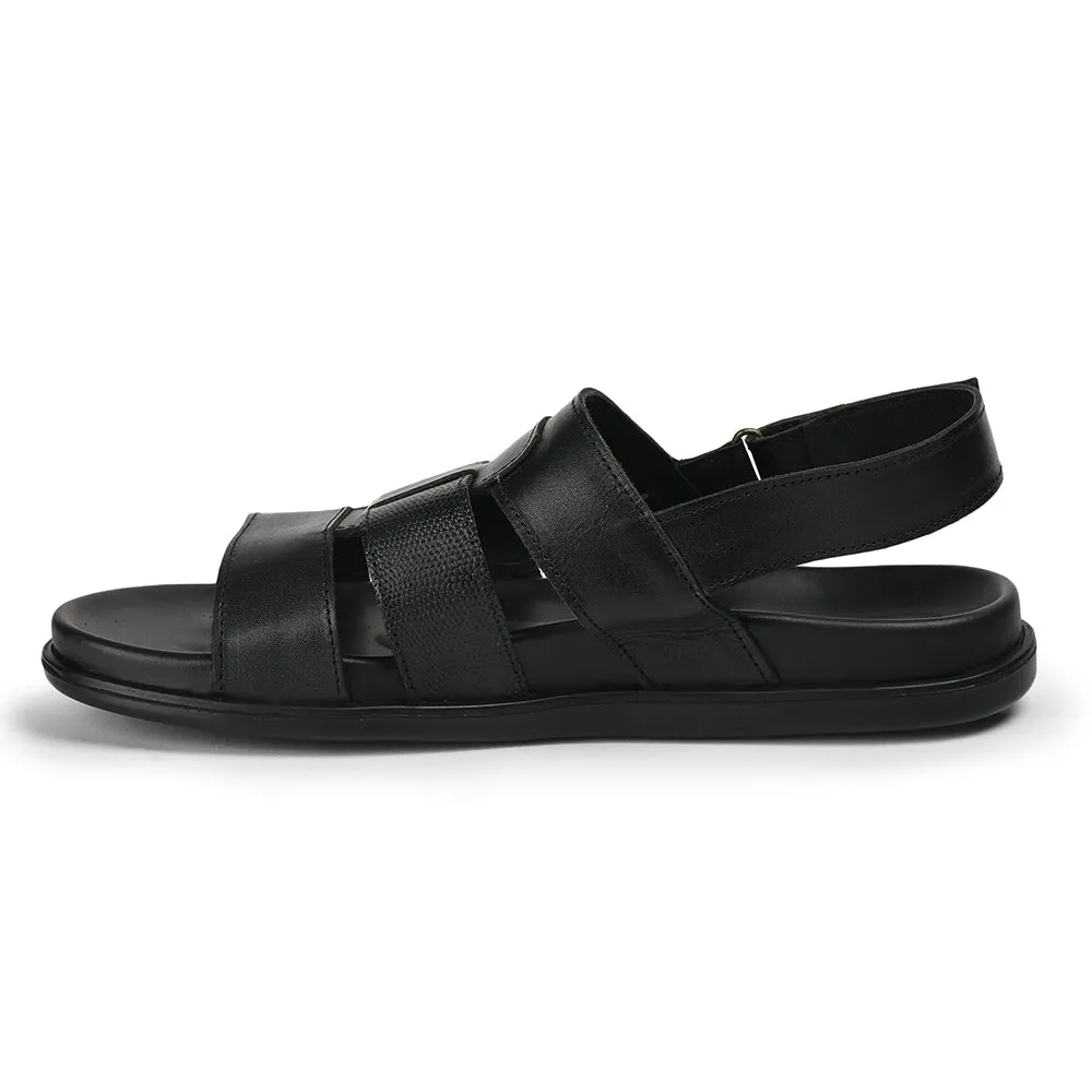 Healers By Liberty Men SOFT-4 Black Formal Sandal Simple Glam Fresh Mood