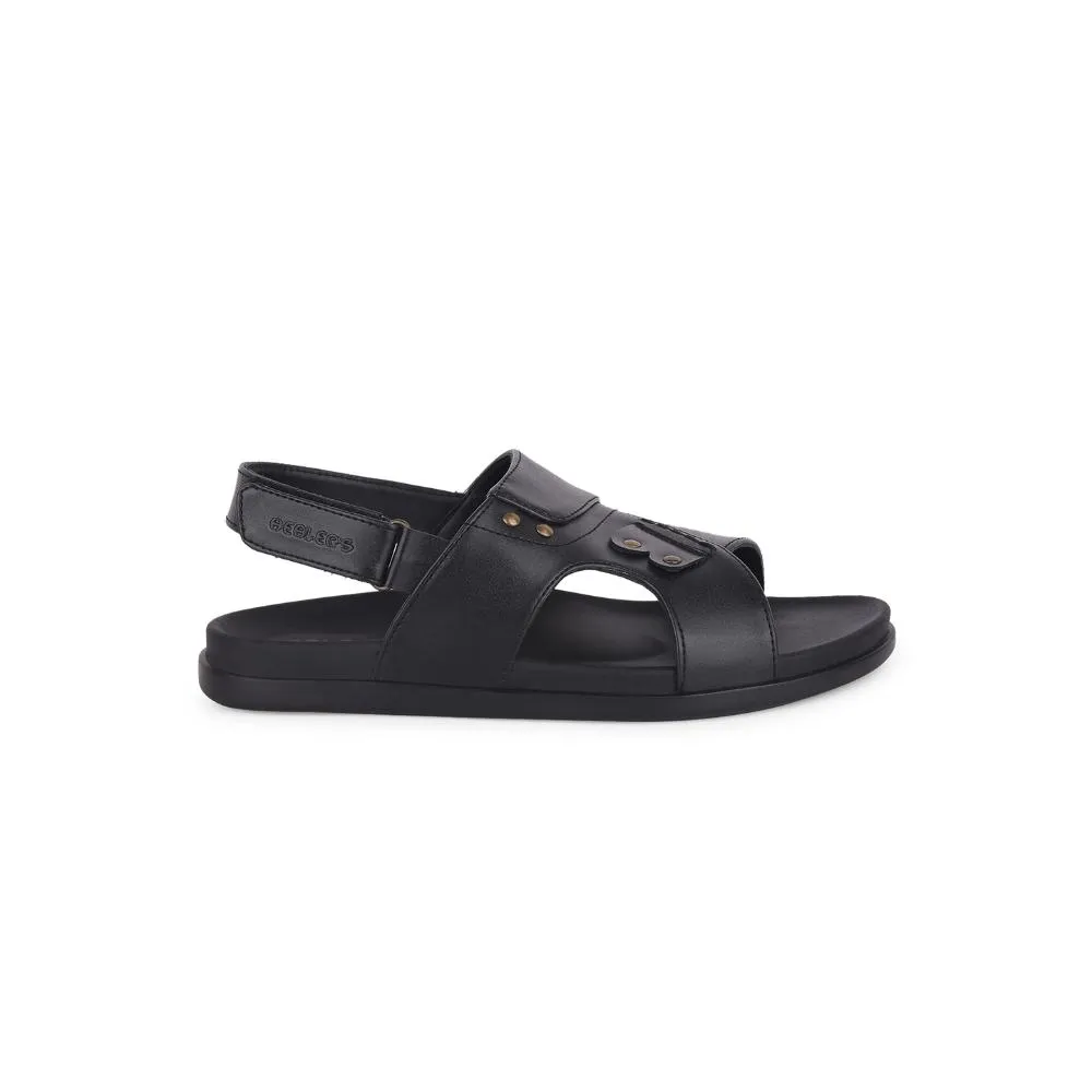 Healers Casual Black Sandal For Men DANVER-E By Liberty Sleek Casual Shoes